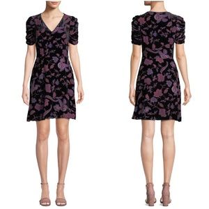 Rebecca Minkoff Arlette Floral Botanical Burnout Velvet Dress